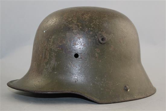 A German WWI M16 helmet,